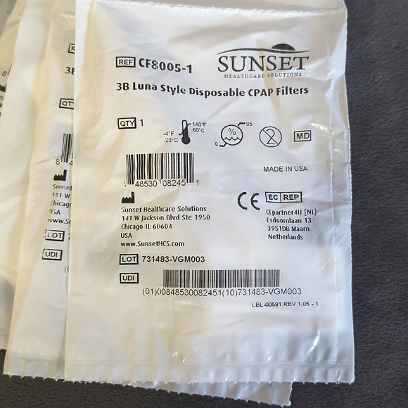 NON-Rx (6) Sunset Healthcare Disposable CPAP Micro Filters - Picture 1 of 5